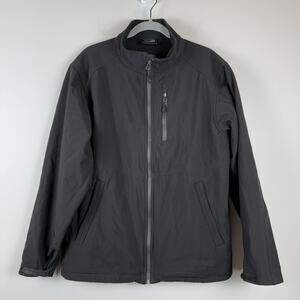 Rafter C Jacket Men Sz L Black Full Zip Softshell Coat Cowboy Collection Outdoor
